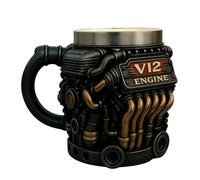 Novelty Coffee Cup, Automotive Style Drinkware for Daily Use with Thermal Protection, Realistic Metal Vessel with 300ml Capacity, Perfect Accessory for Garage Home Picnic Camping