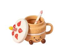 Novelty Coffee Mugs - 400ml Drinkware with Feet - Cake Shaped Aesthetic Mug Tea Cup | for Hot Cold Drinking Water Tea Milk Christmas Valentines Day Home Office School Cafe