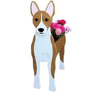 Novelty Design Animal Shaped Cartoon Planter, Various Styles Cute Dog Shape Planter, Handmade Cartoon Garden Pots Decorative for Home Decor Gift(Basenji)