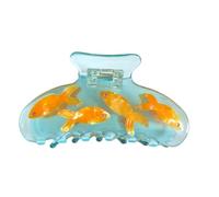 Novelty Fish Bowl Hair Clip, Acetate Cute Fish Fashion Hair Claw, 1.57in Stylish Barrette Tool, Modern Headdress Accessory, Securing Crab Clamps for Women Girls