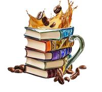 Novelty Mug, Painted Book Cup, 5,12 x 3,94 x 3,94 pulgadas, 3D Handmade Glass Design, Ergonómico Handle for Library, Kitchen, Bookstore, Cafe, Reading Nook, Bedside, Home Decor