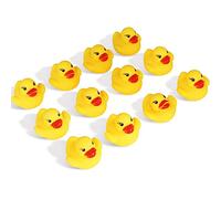 Novelty Place [Flotar y Pitar Patito de Goma Juguete para Bañera Baño del Bebé Pato de Goma para Niños (12 Unidades)