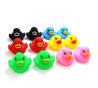 Novelty Place Flotar y Pitar Patito de Goma Juguete para Bañera Baño del Bebé Pato de Goma para Niños Colores Variados (12 Unidades)