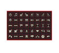 Novelty Stickers For Car - 40 Pieces Of Luminous Button Stickers | Center Console Decals, Replacement Parts, Wear-Resistant For Headlight Control GPS