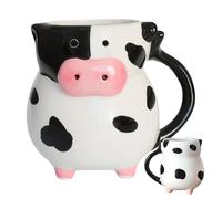 Novelty Tea Mug - Taza de de cerámica de 5,51 pulgadas | Cute Animal Cup - Muğ de té de cerámica de gran capacidad con base antideslizante y diseño divertido de dimensiones para uso en el