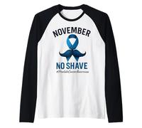 November No Shave Prostate Cancer Awareness Camiseta Manga Raglan