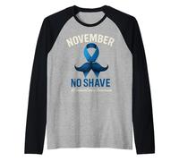 November No Shave Prostate Cancer Awareness Camiseta Manga Raglan