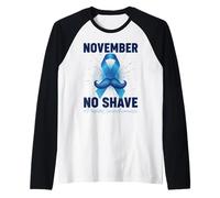 November No Shave Prostate Cancer Awareness Camiseta Manga Raglan