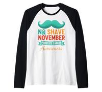 November Prostate Cancer Awareness No Shave Camiseta Manga Raglan
