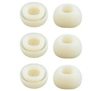 NovemFoal - 3 pares de almohadillas de repuesto compatibles con Soundcore P40i de Anker, almohadillas de silicona para los oídos, accesorios de tapones para los oídos, XS/S/M/L (blanco avena, M)