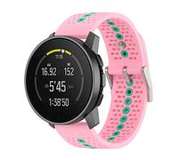 NovemFoal Correa de reloj de silicona con agujeros coloridos compatible con correa SUUNTO RUN, correa deportiva transpirable para correr y hacer ejercicio, talla única, Silicona, No es una piedra