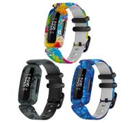 NovemFoal Correas de repuesto compatibles con Fitbit Ace 3, bandas impresas de silicona de una pieza para Inspire 2, estilo sin esfuerzo, color explosivo