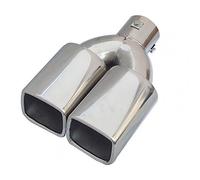 NOVEMS Tubo de Escape de Coche Silenciador De Tubo De Escape De Coche De Acero Inoxidable De 235mm Tubo De Cola Boca Cuadrada Silenciador De Tubo De Escape De Doble Salida