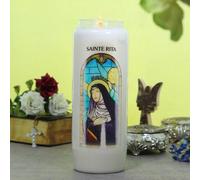 Novena de Santa Rita con oraciones - Vela Novena - Culto Cristiano en Cera Vegetal