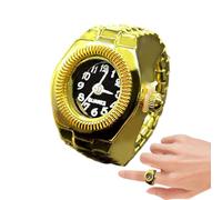 Novent Anillo de reloj,Anillo de reloj | Anillo de dedo de reloj inteligente simple y novedoso - Accesorio de moda clásico, reloj analógico con anillo de dedo para mujeres y hombres