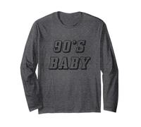 Noventa Era Nostalgia Lover Retro Born 90s Baby Vibes Manga Larga