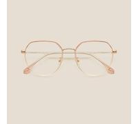 NOVESIXTDAT Elegantes Gafas de Lectura de Metal for Mujeres y Hombres, Lector de computadora con Bloqueo de luz Azul, anteojos antideslumbrantes HD con bisagra (Color : Pink, Size : +1.50)