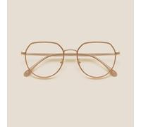 NOVESIXTDAT Elegantes Gafas de Lectura de Metal for Mujeres y Hombres, Lector de computadora con Bloqueo de luz Azul, anteojos antideslumbrantes HD con bisagra (Color : Tea, Size : +0.50)