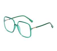 NOVESIXTDAT Gafas de Lectura con Montura Cuadrada Grande for Hombres y Mujeres, lectores de Gafas de Bloqueo de luz Azul de Gran tamaño irrompibles, antideslumbrantes (Color : Green, Size : +150)