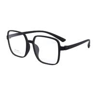 NOVESIXTDAT Gafas de Lectura cuadradas de Gran tamaño for Mujeres y Hombres, Lector de Bloqueo de luz Azul Elegante Extra Grande, anteojos antideslumbrantes (Color : Black, Size : +1.50)