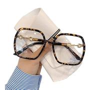NOVESIXTDAT Gafas de Lectura de Gran tamaño for Mujer, Espejo Extragrande con luz Plana, Lector de Bloqueo de luz Azul Cuadrado, Gafas antideslumbrantes (Color : Tortoiseshell, Size : +3.50)