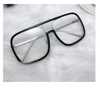 NOVESIXTDAT Grandes lectores de computadora de Aviador, Gafas de Lectura antifatiga Ocular, Espejo de luz Plana Elegante de Gran tamaño antiluz Azul (Color : Black, Size : +250)