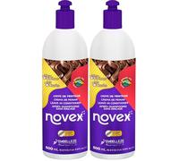 Novex Acondicionador Intenso Sin Enjuague My Curls Enriquecido con Aceites de Aguacate y Oliva para Desenredar e Hidratar el Cabello, Adecuado para Rizos 3A, 3B y 3C 500 ml (Paquete de 2)