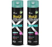 Novex Champú Mystic Black Enriquecido con Aceite de Baobab, Hidrata y Ayuda a Controlar el Frizz y las Puntas Abiertas, Adecuado para todo Tipo de Cabello 300 ml (Paquete de 2)