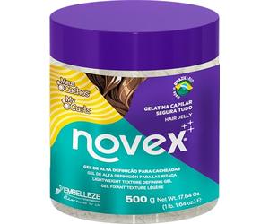 Novex Gel Fijador Super My Curls con Extracto de Aloe Vera para una Fijación Suave y Duradera, Adecuado para todos los Tipos de Rizos y Texturas 500 g