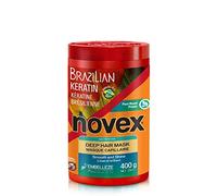 Novex Mascarilla Capilar Acondicionadora con Queratina Brasileña y Queratina de Origen Vegetal Enriquecida con Vitamina E para Hidratación Ultra Profunda, Mascarilla Nutritiva 400 g
