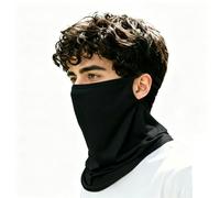 NovForth - Bufanda con protección UV, cuello tubular ajustable, práctica para mujer, hombre, ciclismo, senderismo, pesca y exterior, cubre cuello y barbilla, Negro , Talla única