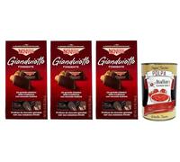 Novi Gianduiotto Fondente, bombones de chocolate negro y avellana Gianduia, bolsa de 150 g + lata de 400 g de Polpa di Pomodoro italiana
