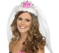 Novia a Ser Tiara Despedida de Soltera Accesorio para Disfraz Con Velo