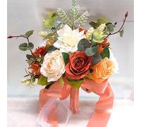 Novia con flores, decoración de bodas, ramo de flores artificiales, flores artificiales, decoración del hogar, simulación de rosas for bodas, flores artificiales for bodas, ramo de novia, flores román