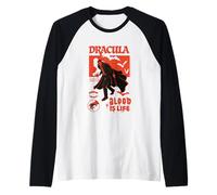 Novia De Frankenstein Drácula La Sangre Es Vida Camiseta Manga Raglan