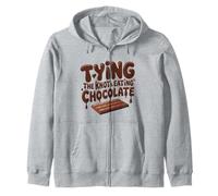 Novia Divertida Atando El Nudo Comiendo Chocolate Boda Humor Sudadera con Capucha