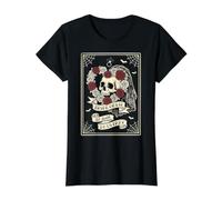 Novia gótica de Calavera o Muere hasta Que la Muerte Nos separe de la Boda Camiseta gráfica económica, Mujer, Negro, M