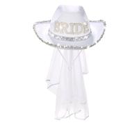 Novia Sombrero Vaquera Blanco Glitter Bach