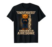 Noviembre 1955 70 años de Impresionante cumpleaños USA Teddy Bear Camiseta