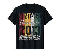 Noviembre 2013 Regalo 9 Años Vintage Retro Camiseta