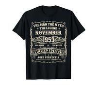 Noviembre de 1953 Regalos de 72 cumpleaños para Hombres de 72 años Camiseta
