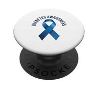 Noviembre Usamos Blue Diabetes Awareness Blue Ribbon Support PopSockets PopGrip Adhesivo