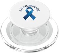 Noviembre Usamos Blue Diabetes Awareness Blue Ribbon Support PopSockets PopGrip para MagSafe