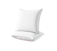 Novilla Almohada 65x65cm Pack 2 de Cama Relleno de Fibra Pillow Antiarrugas con Cremallera Oeko-Tex Medio Blando Altura Ajustable Transpirable y Suave al Tacto 1400gx2