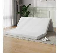 Novilla Colchón Plegable 10 cm, Cama Supletoria de 3 Piezas con Espuma Alta Densidad, Funda Lavable y Transpirable, Ideal para Invitados, Camping y Viajes, Incluye Bolsa de Almacenaje (135x190 cm)