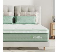 Novilla Colchones de Cama Doble de 10.6 Pulgadas, 3 Zonas, colchón de Espuma viscoelástica de Gel con muelles ensacados, colchones híbridos firmes de 4 pies 6 con Tela de Punto Oeko-Tex y Espuma