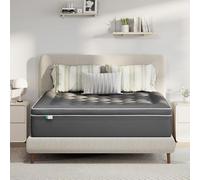 Novilla Sobrecolchon 180x200cm, Topper Colchón de Microfibra Super Suave Calidad de Hotel de Microfibra con Elástica, Gris Oscuro Lavable a Maquina