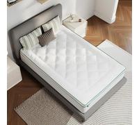 Novilla Sobrecolchon 80 x 200 cm, Topper Colchón de Microfibra Super Suave Calidad de Hotel de Microfibra con Elástica, Blanco, Lavable a Maquina