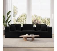 Novilla Sofá esquinero Modular de 270 cm, Moderno sofá de Nubes con Soporte Smarts Coil, Muebles tapizados para salón, apartamento y Dormitorio, no Requiere Montaje (3 Asientos)