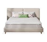 Novilla Topper Viscoelástico 80x190 7.5 cm, Topper Colchón de Gel, Sobrecolchón Memory Foam Mattress Topper, Cubrecolchón Extraíble y Lavable, Blanco